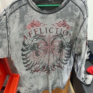 Affliction reversible long sleeve